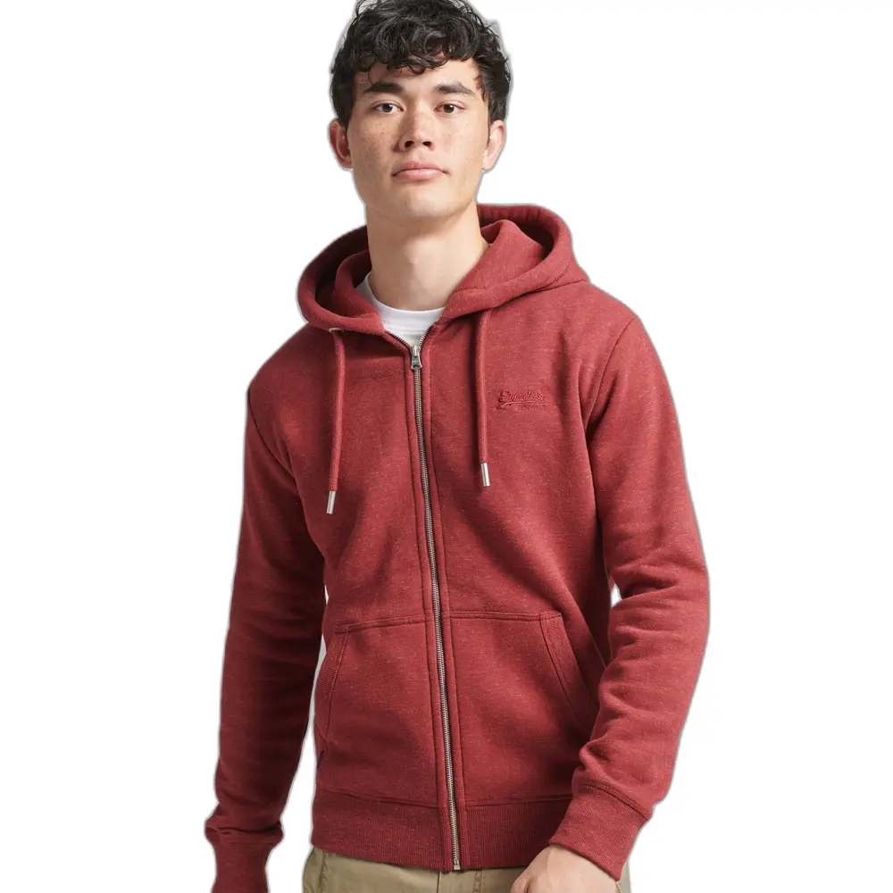 Felpa con cappuccio e zip ricamata  Vintage Logo