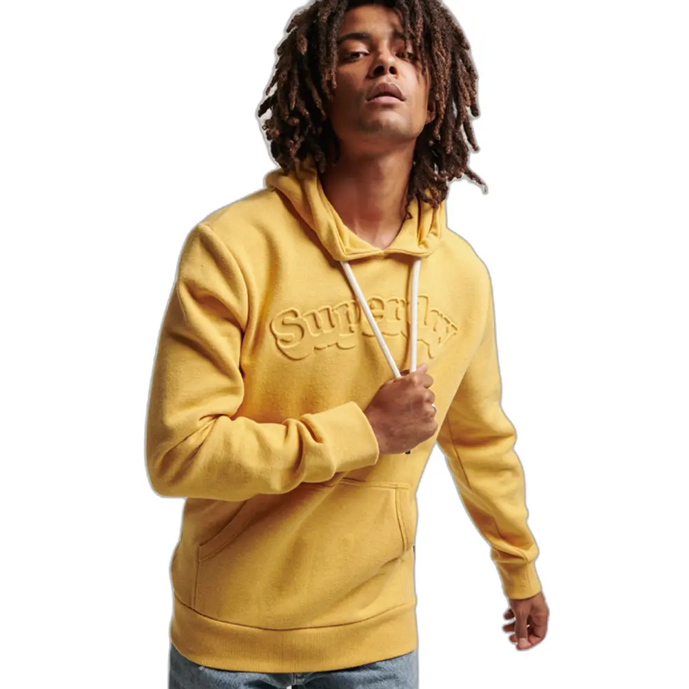 5059726399764 - Mens Vintage Cooper Class Hoodie mit Prägung Gelb - Größe S