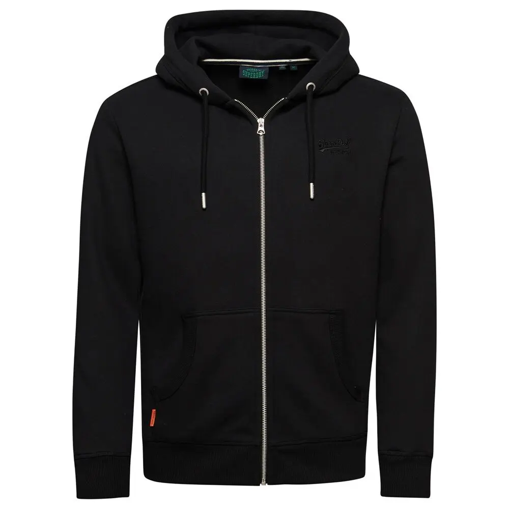 5059726805173 - Herren Essential Kapuzenjacke mit Logo Schwarz - Größe M