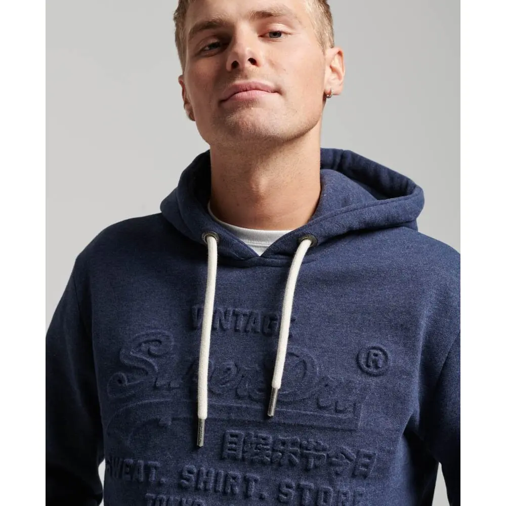 Hooded sweatshirt with embossed vintage logo Superdry | Made in