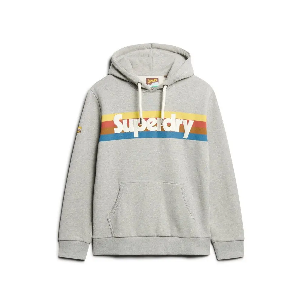 5063068300692 - Gestreiftes Kapuzen-Sweatshirt mit Retro-Logo Superdry
