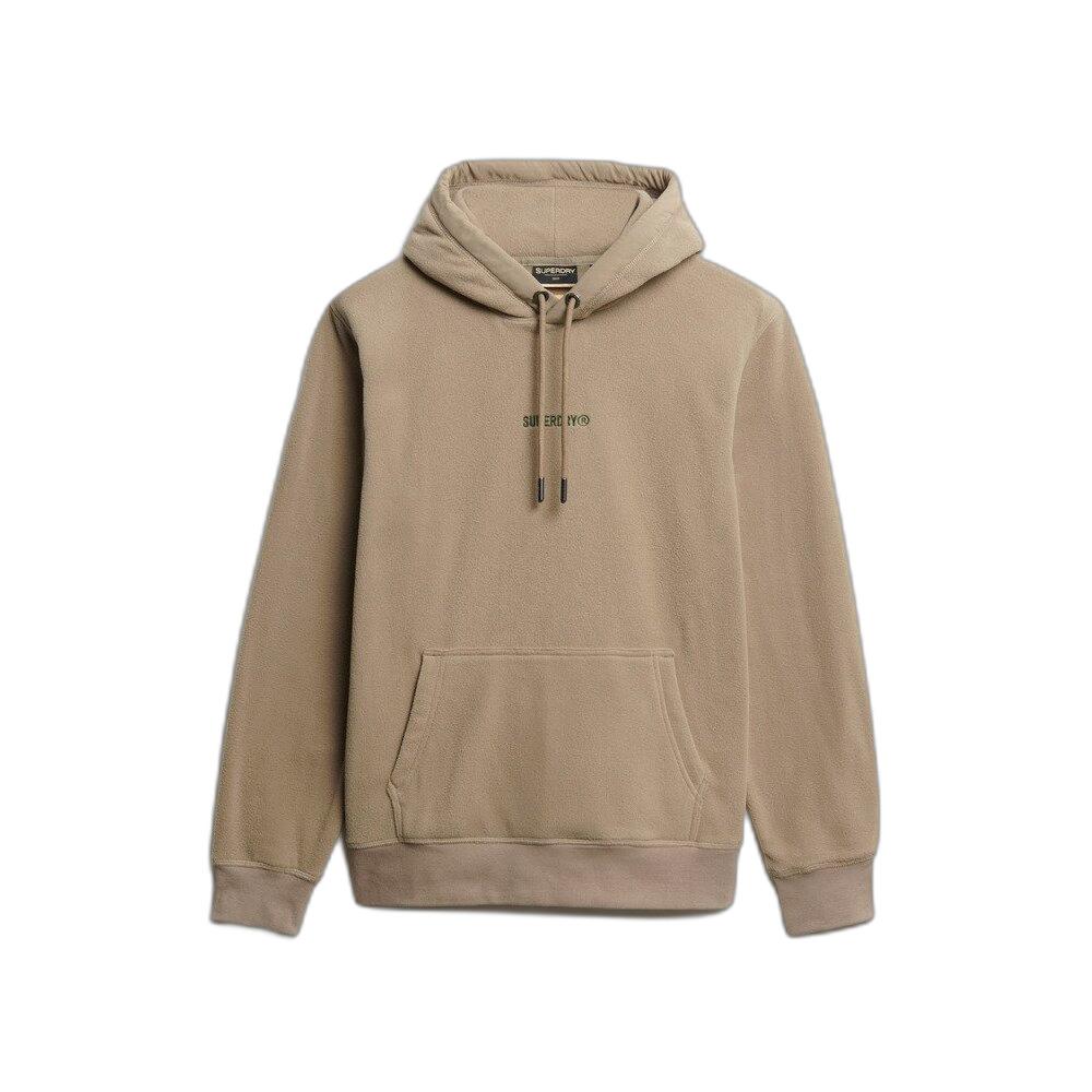 Felpa con cappuccio in micropile logo