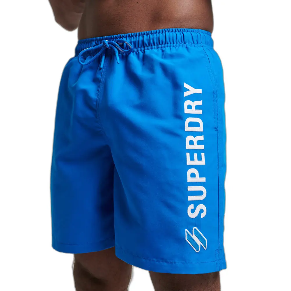 5059726463304 - Herren 19-Zoll-Badeshorts mit Applikation aus Recyceltem Material Blau - Größe Xxl