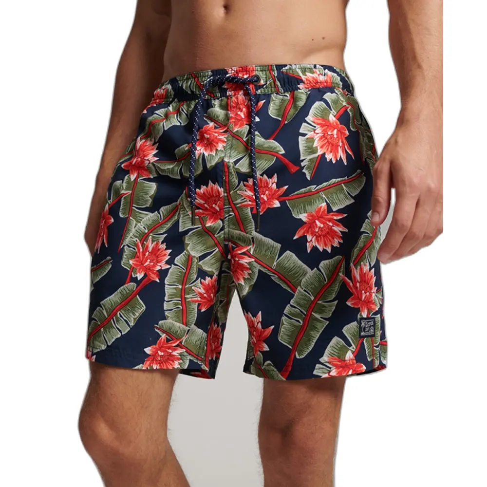 5059726400309 - Herren Hawaiianische Badeshorts aus Recyceltem Material Marineblau - Größe S