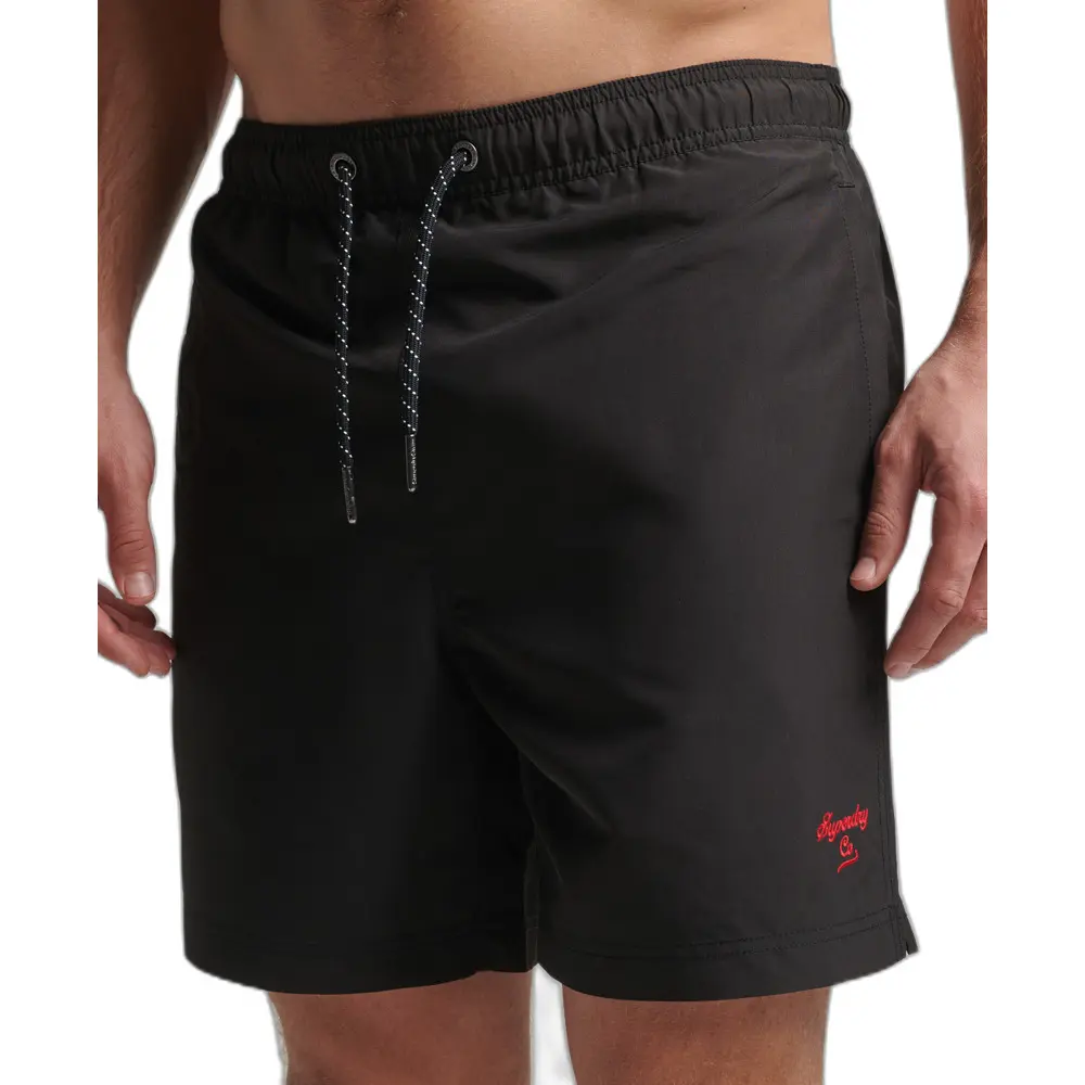 5059726466435 - Herren Polo Badeshorts aus Recyceltem Material Schwarz - Größe S