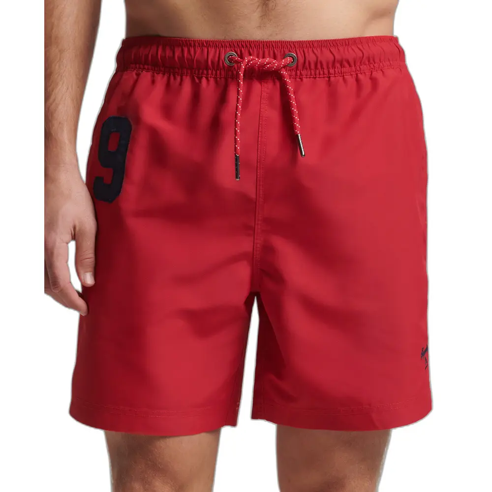 5059726466756 - Herren Polo Badeshorts aus Recyceltem Material Rot - Größe L