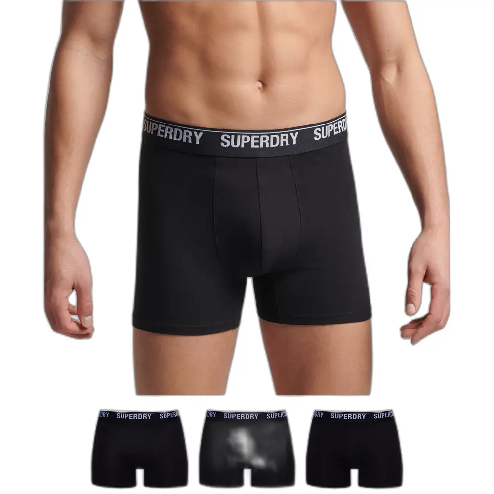 5057847506733 - Boxershorts Dreierpack BOXER MULTI TRIPLE PACK Black Black Optic Schwarz