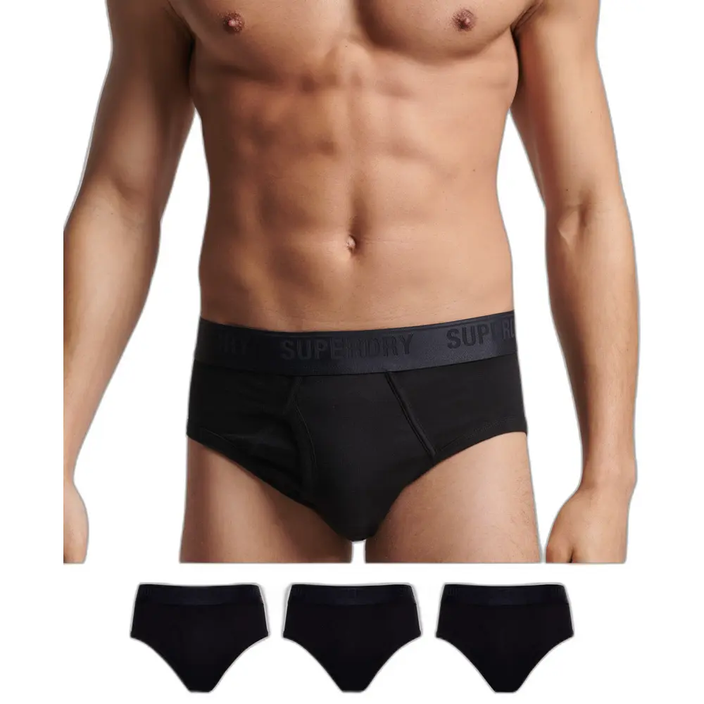 5057847507952 - Mens Slips aus Bio-Baumwolle im 3er-Pack Schwarz - Größe L