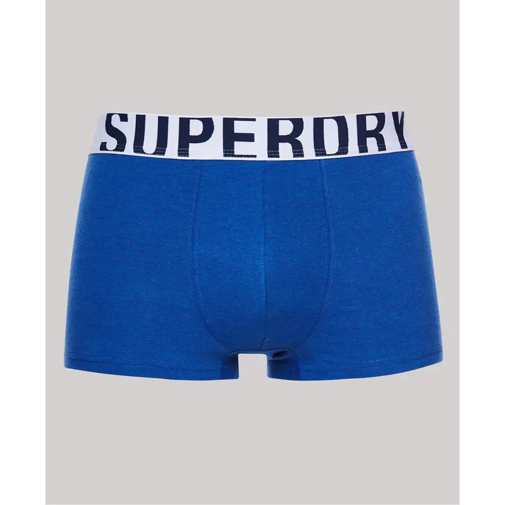 5057847509130 - Mens Unterhosen aus Bio-Baumwolle mit Logo Doppelpack Blau - Größe S