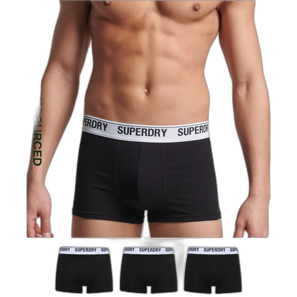 5057847511737 - Boxershorts Dreierpack TRUNK MULTI TRIPLE PACK Black Optic Black Schwarz