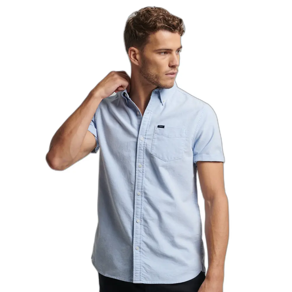 5059726468828 - Mens Oxford Kurzarmhemd Blau - Größe S