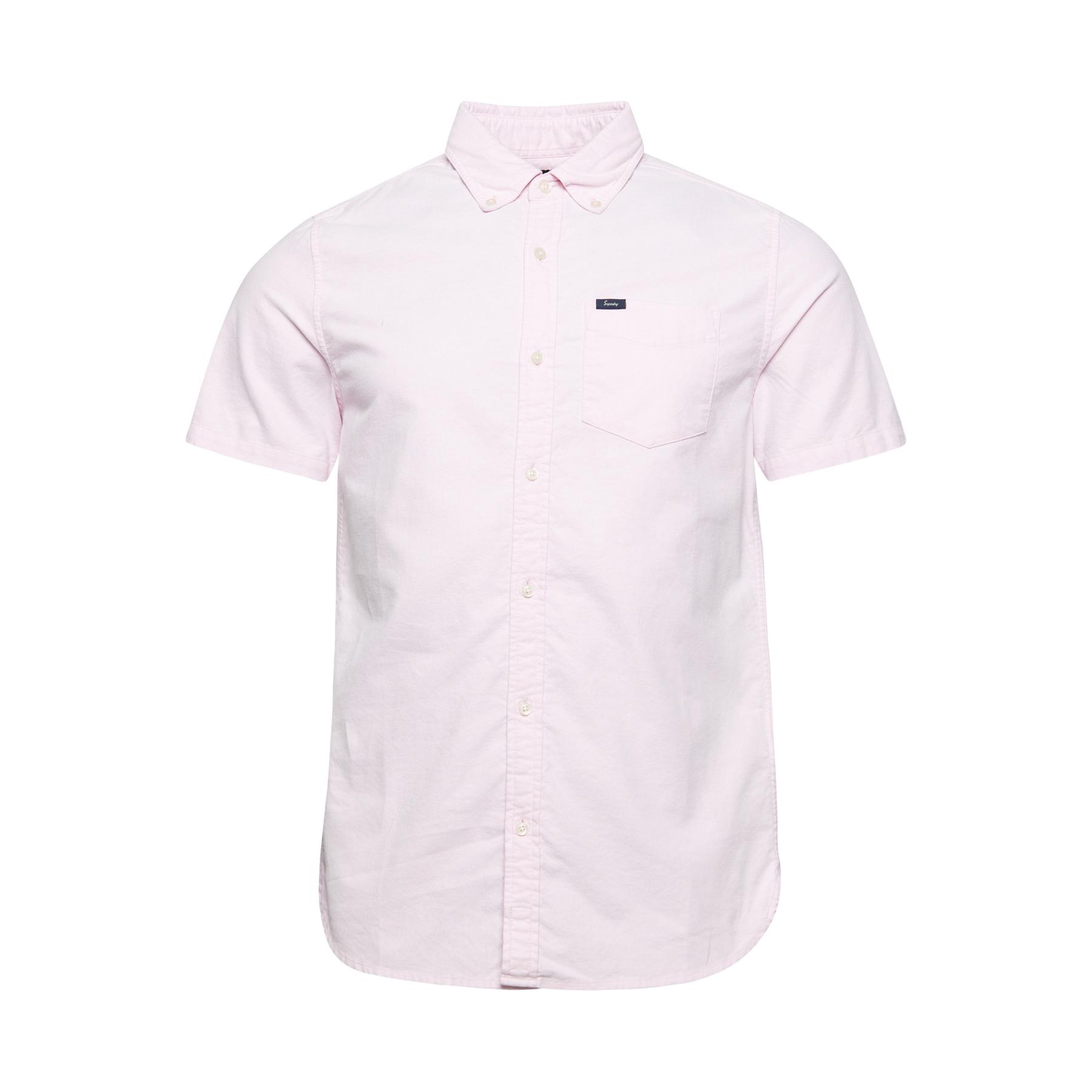 5059726468927 - Mens Oxford Kurzarmhemd Pink - Größe M