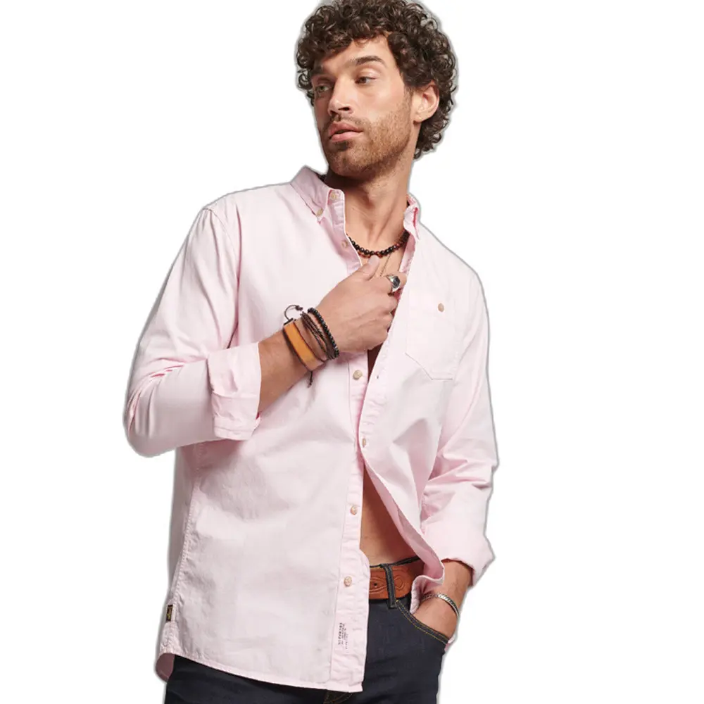 5059726613273 - Mens Merchant Store - Langarmhemd Pink - Größe S