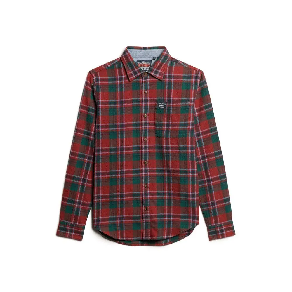 5063068314538 - Kariertes Langarmhemd aus Baumwolle Superdry