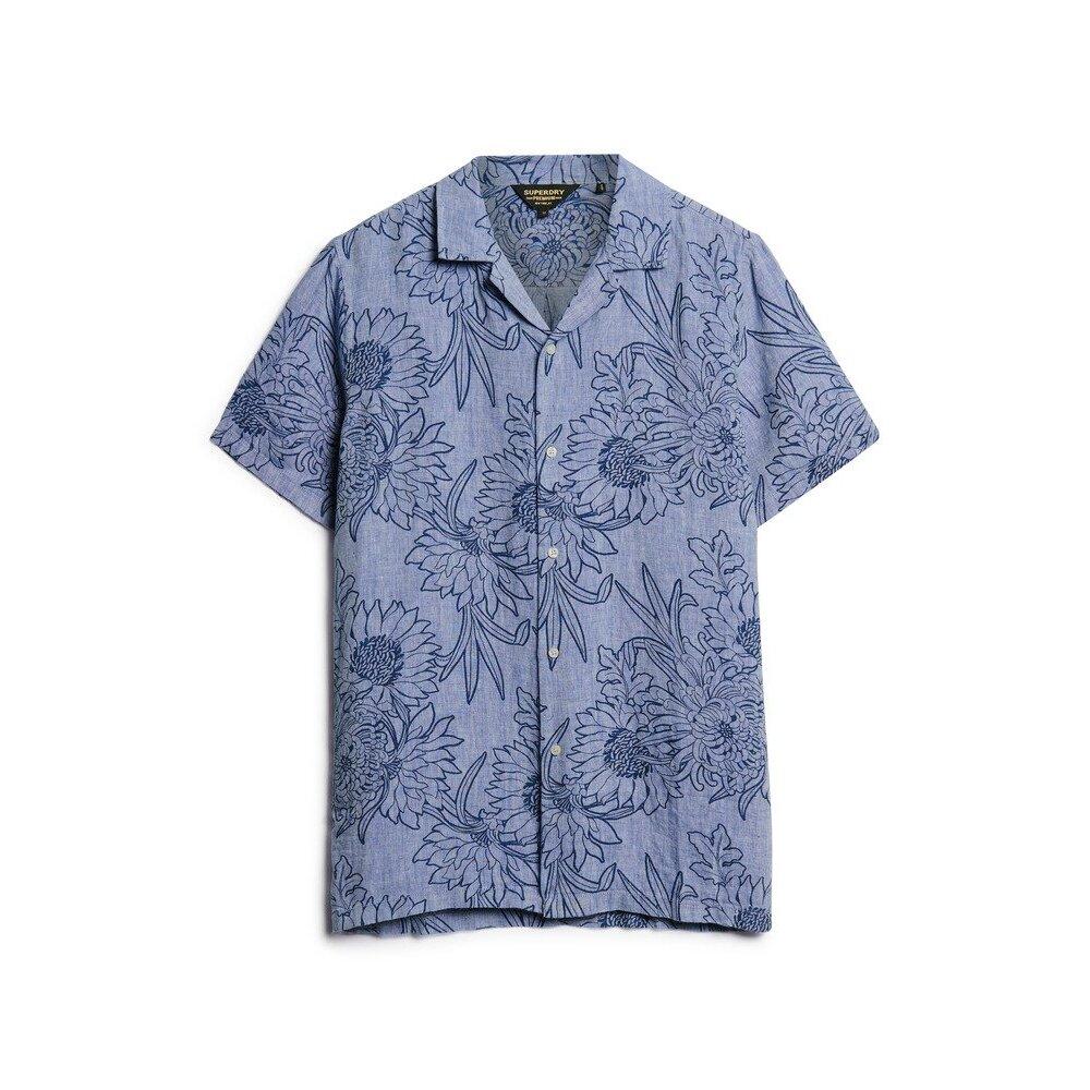 5063068076290 - Leinenhemd mit offenen Kragen und Print Superdry