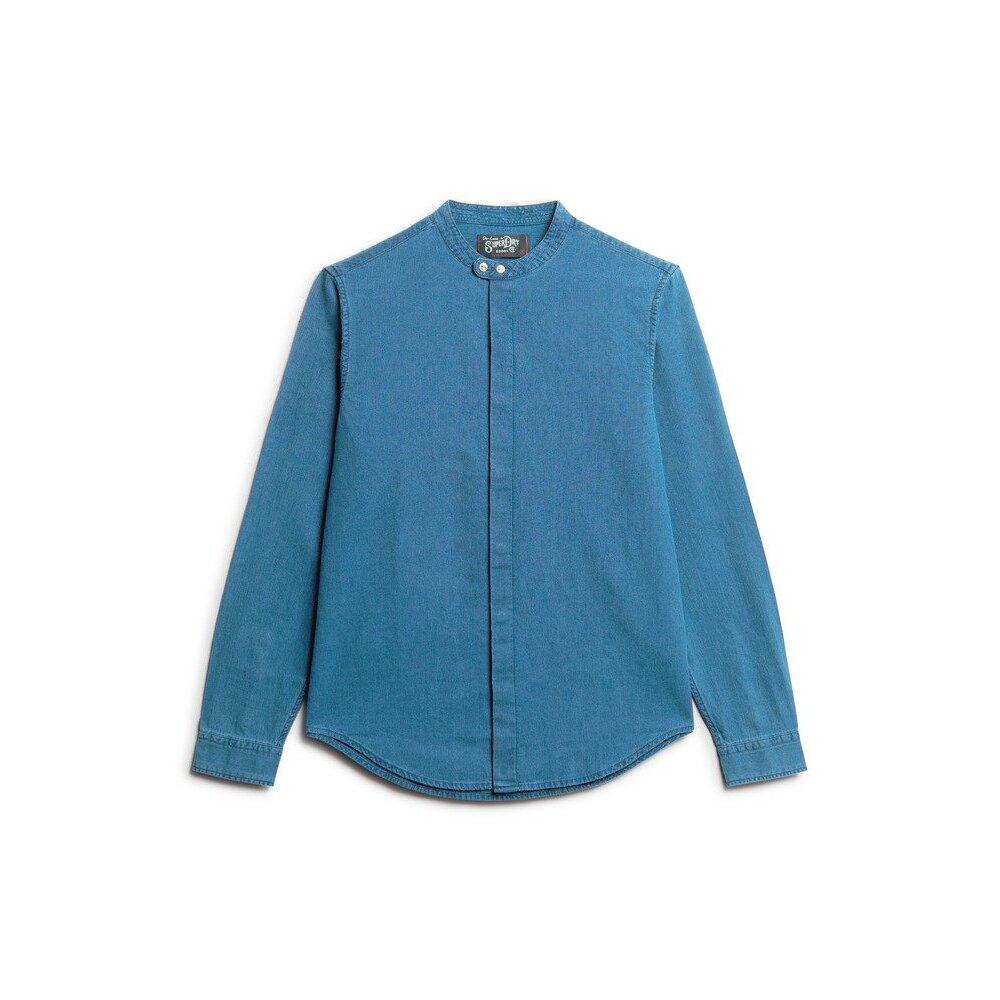 5063068077396 - Indigo Hemd mit tunisischem Kragen The Merchant Store