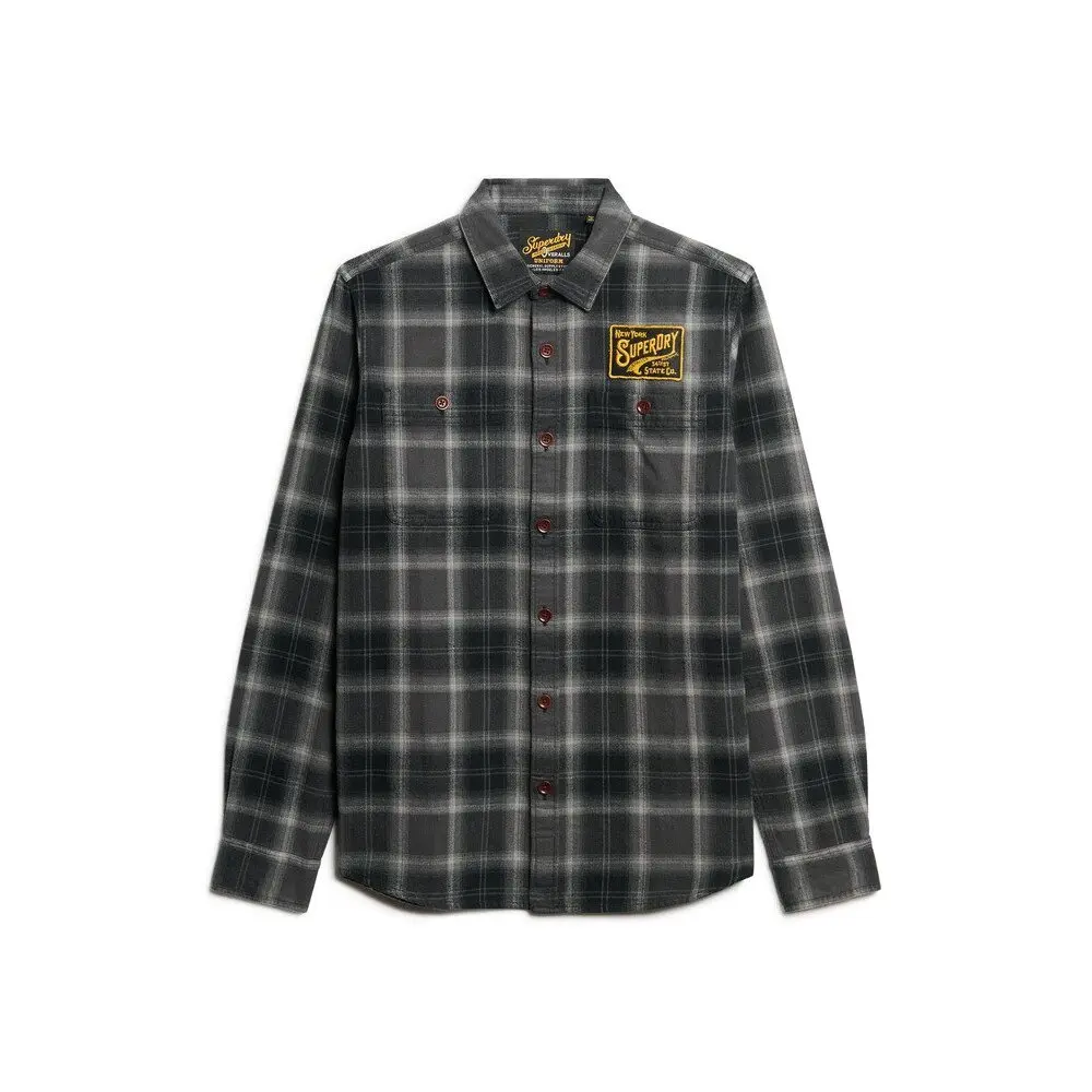 Camicia oversize a quadri ricamata Superdry