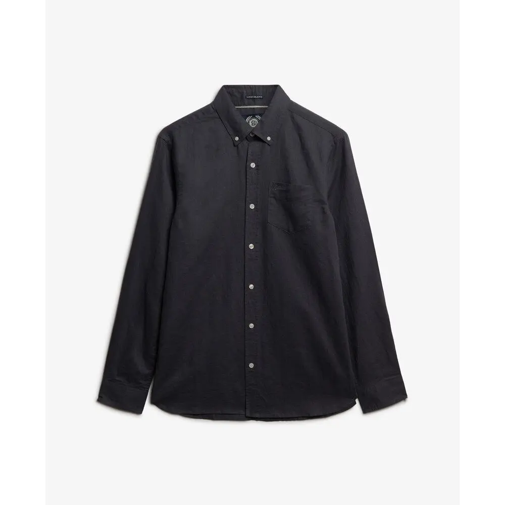 Camicia a maniche lunghe in lino di cotone Superdry