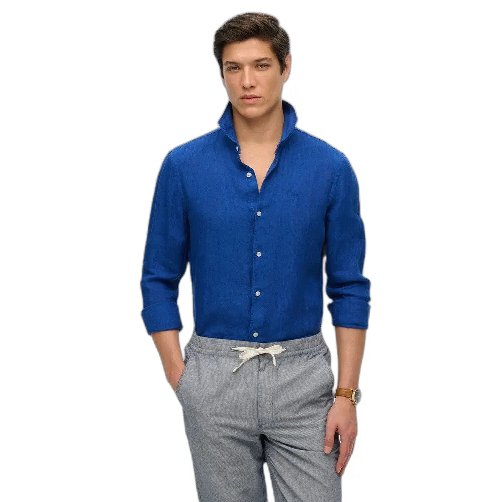 Embroidered linen shirt Superdry Vacation