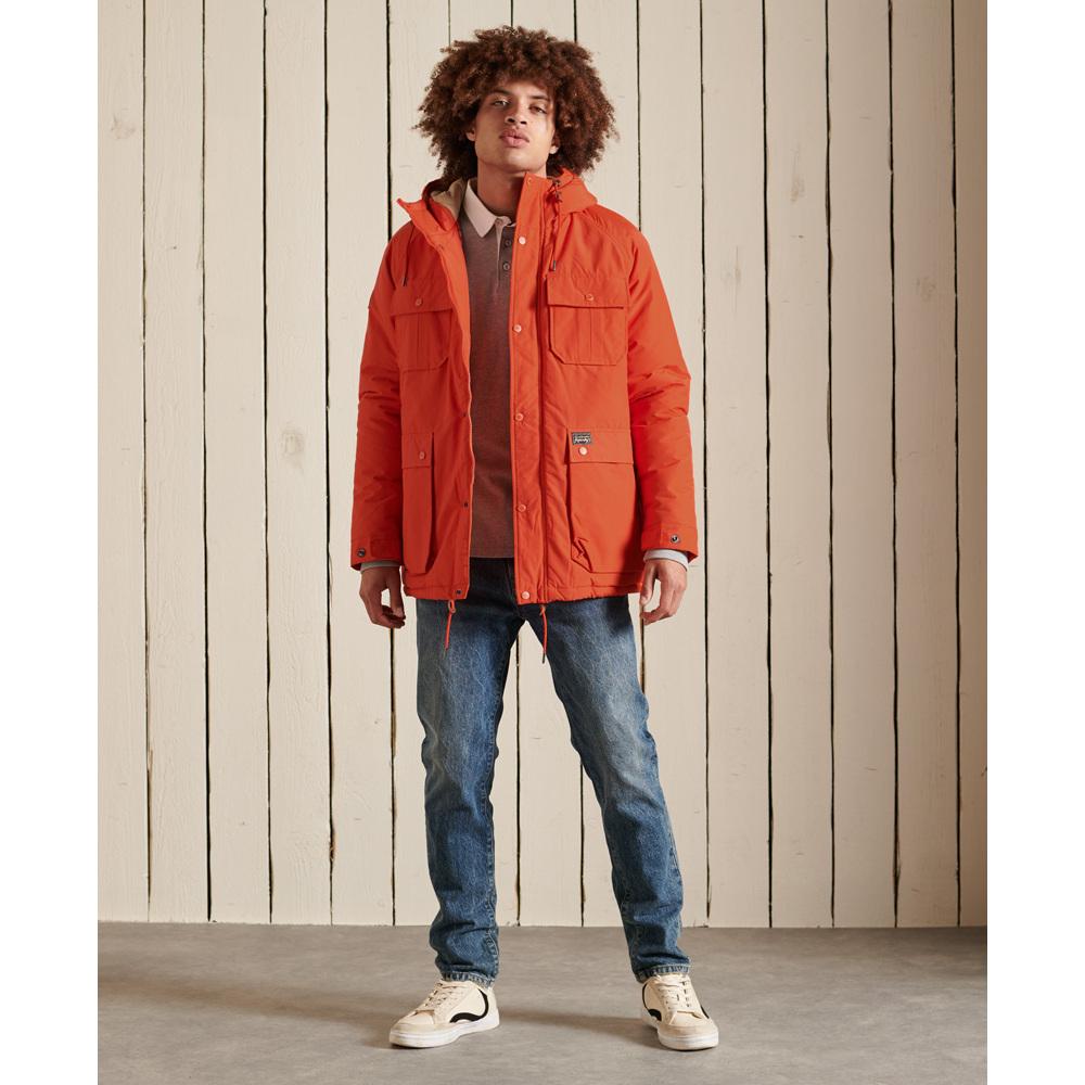 5057847225399 - Mens Wattierter Mountain Parka Orange - Größe M