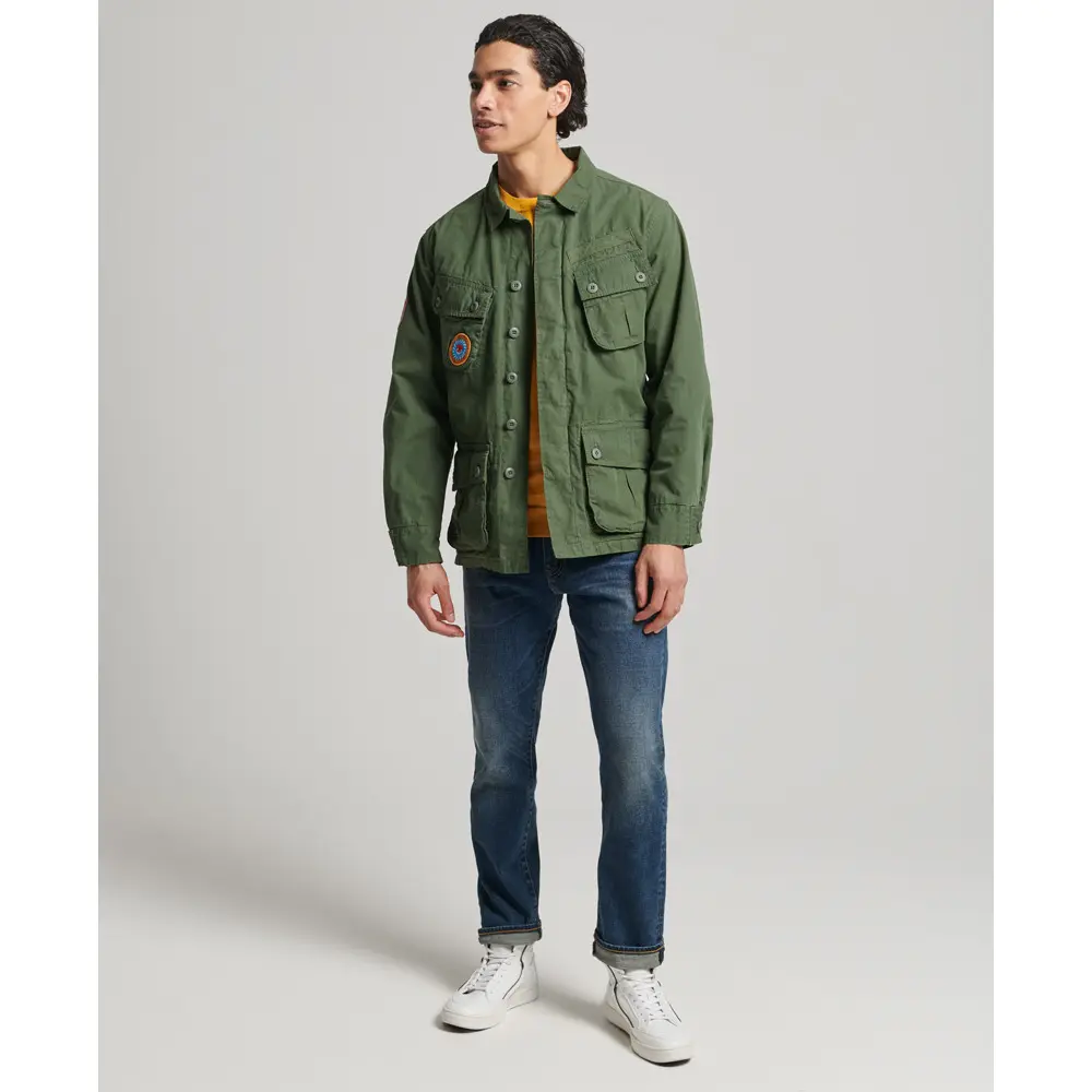 5057847227997 - Herren Tropical Combat Jacke Grün - Größe S