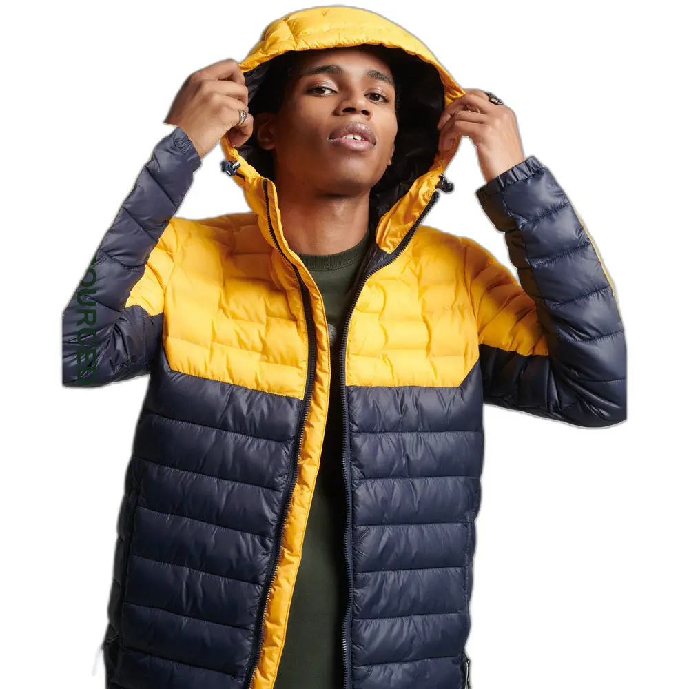 5057847230737 - Mens Wattierte Radar Mix Steppjacke Gelb - Größe Xxl