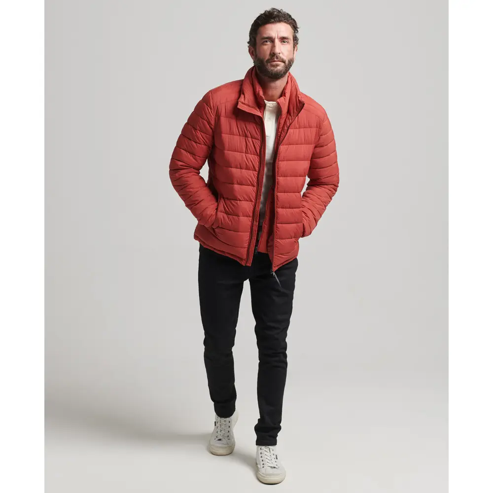 5057847988430 - Herren Kurzer Leichter Steppmantel Braun - Größe Xxl