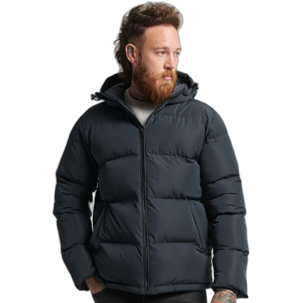 5057847988782 - Herren Kurzer Steppmantel Marineblau - Größe XL