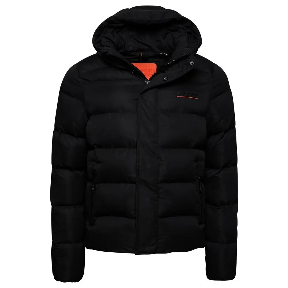 5059726819583 - Herren Sports Steppjacke aus Mikrofaser mit Kapuze Schwarz - Größe XL