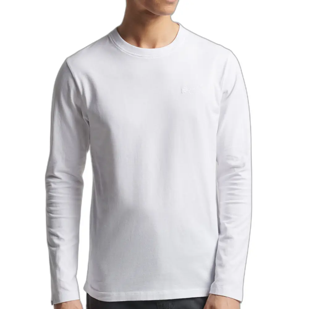 5057847242822 - Mens Vintage Logo Oberteil aus Bio-Baumwolle mit Stickerei Weiß - Größe XL