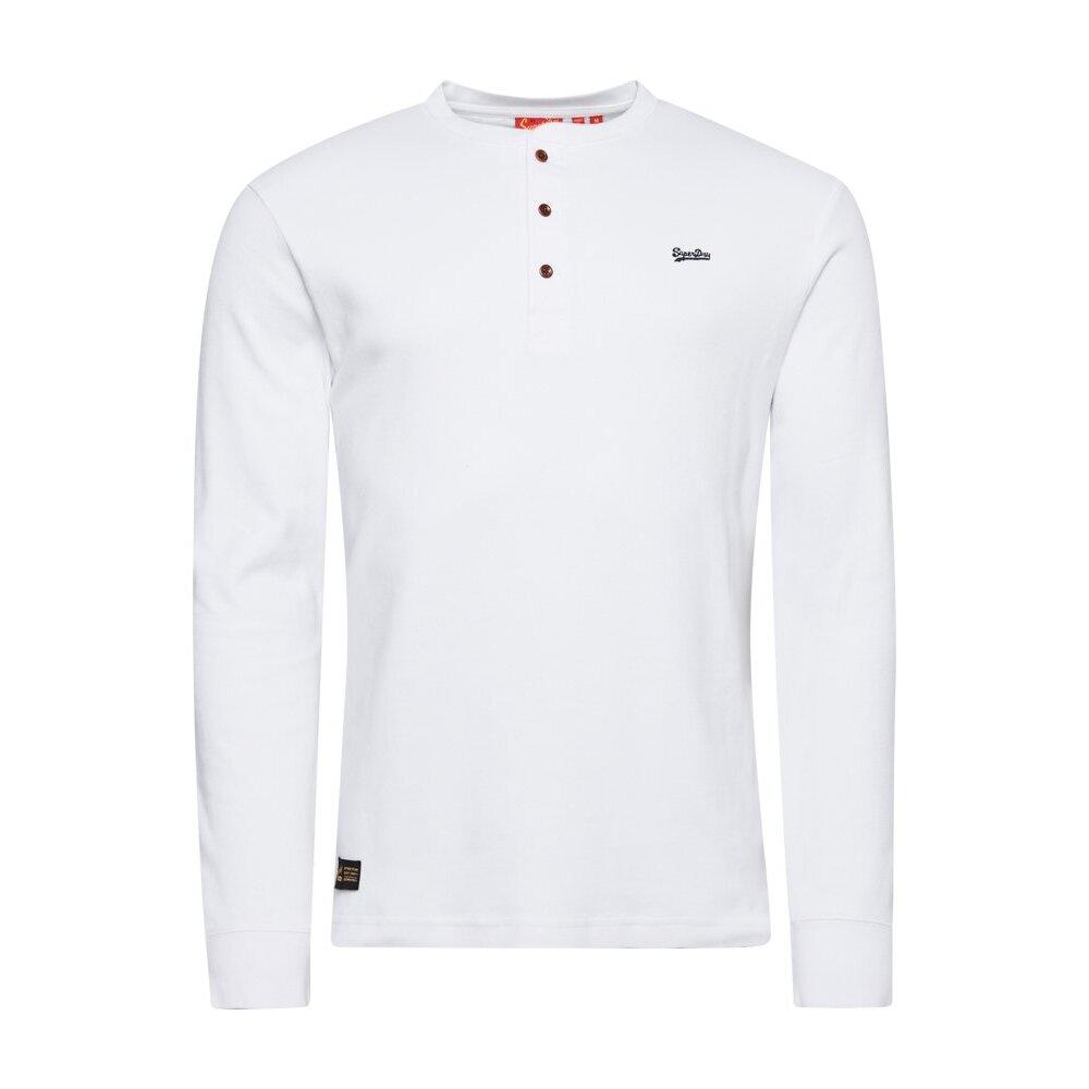 Maglietta a manica lunga con collo tunisino e logo ricamato  Vintage