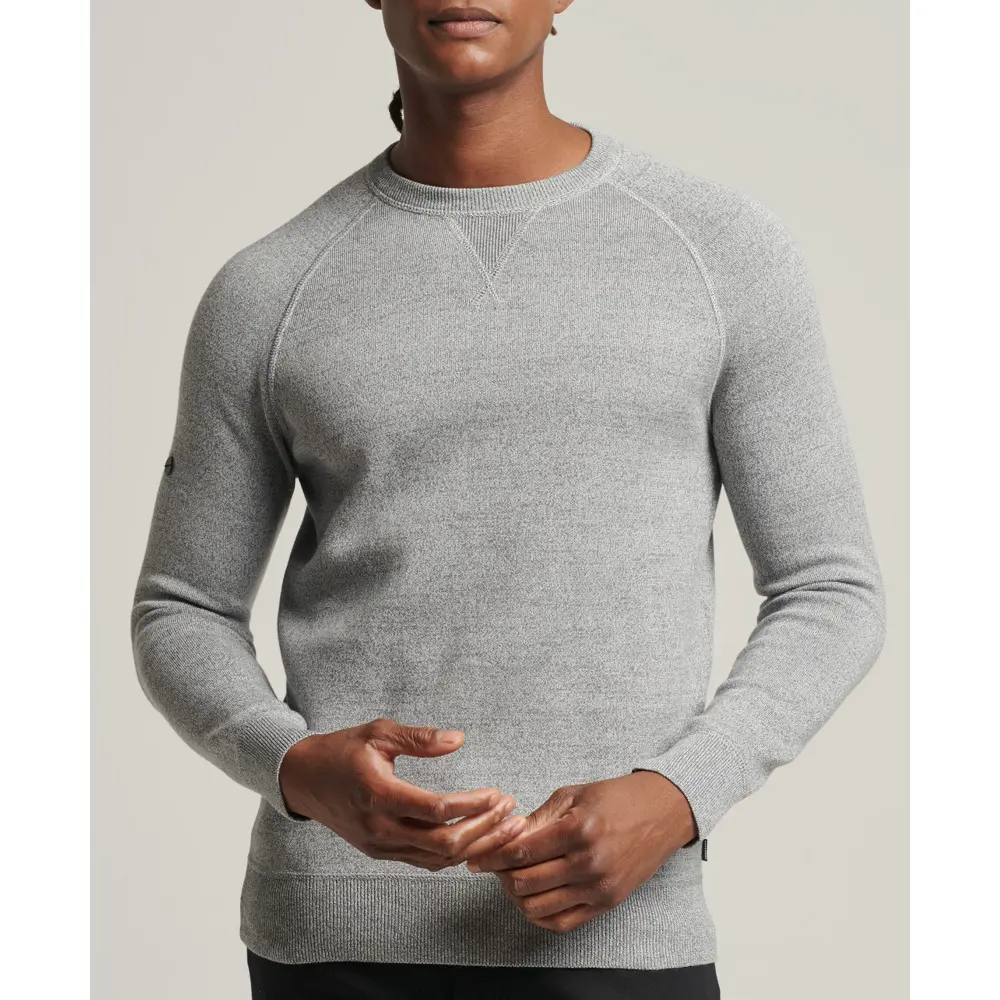 5057847735997 - Herren Sweater STUDIOS ESSENTIAL COTTON Pale Rock Grit Grau