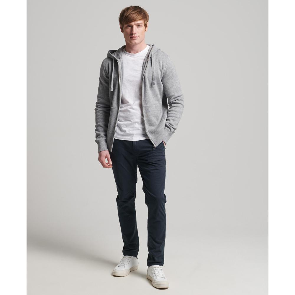 Felpa in cotone biologico con cappuccio e zip  Essential