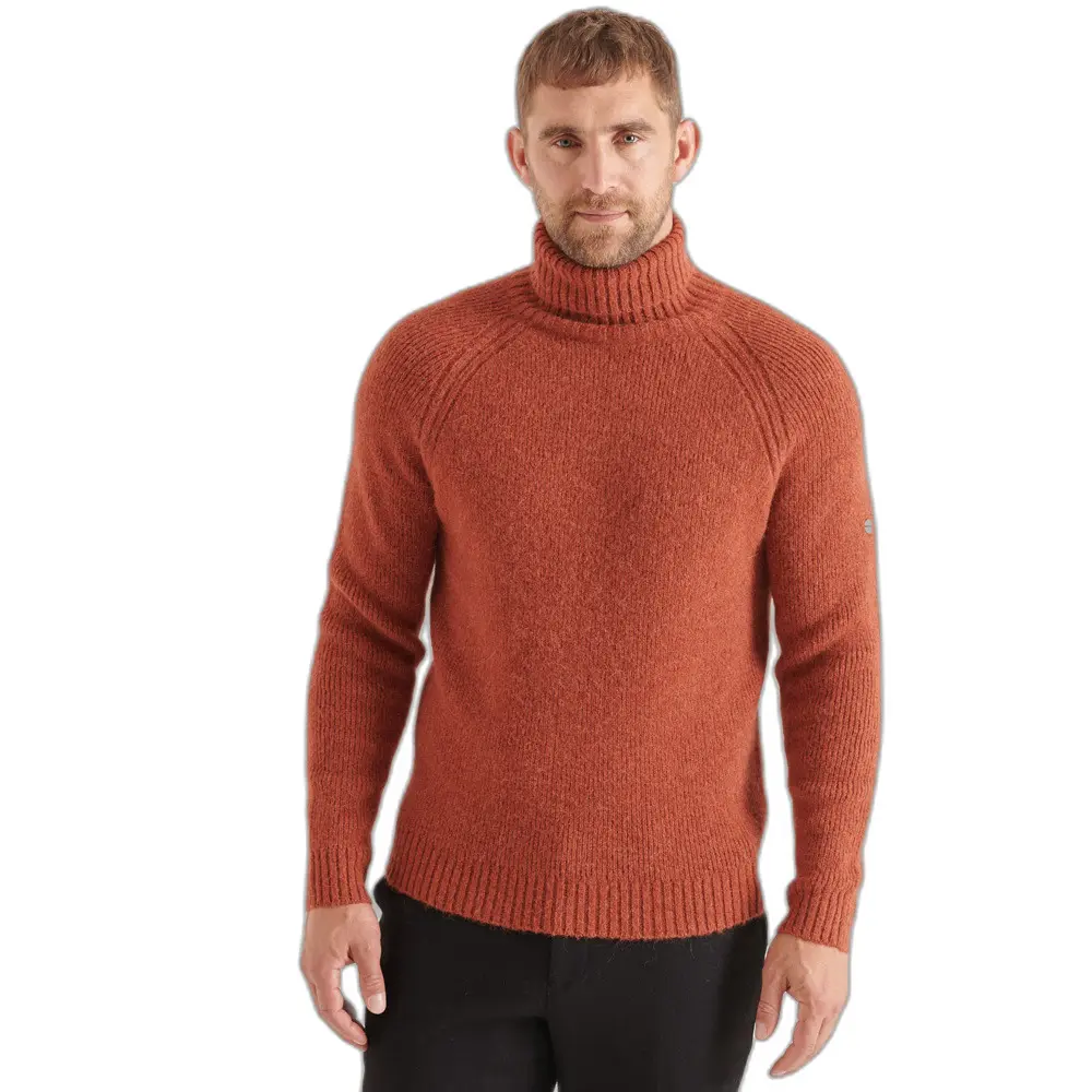 5057847153982 - Mens Grobgestrickter Studios Rollkragenpullover Orange - Größe Xxl