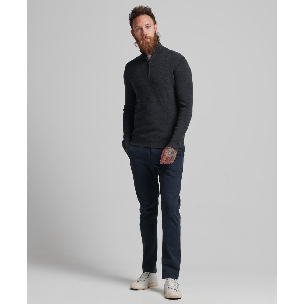 5059726316624 - Halb-gezippter Pullover aus Merinowolle Superdry