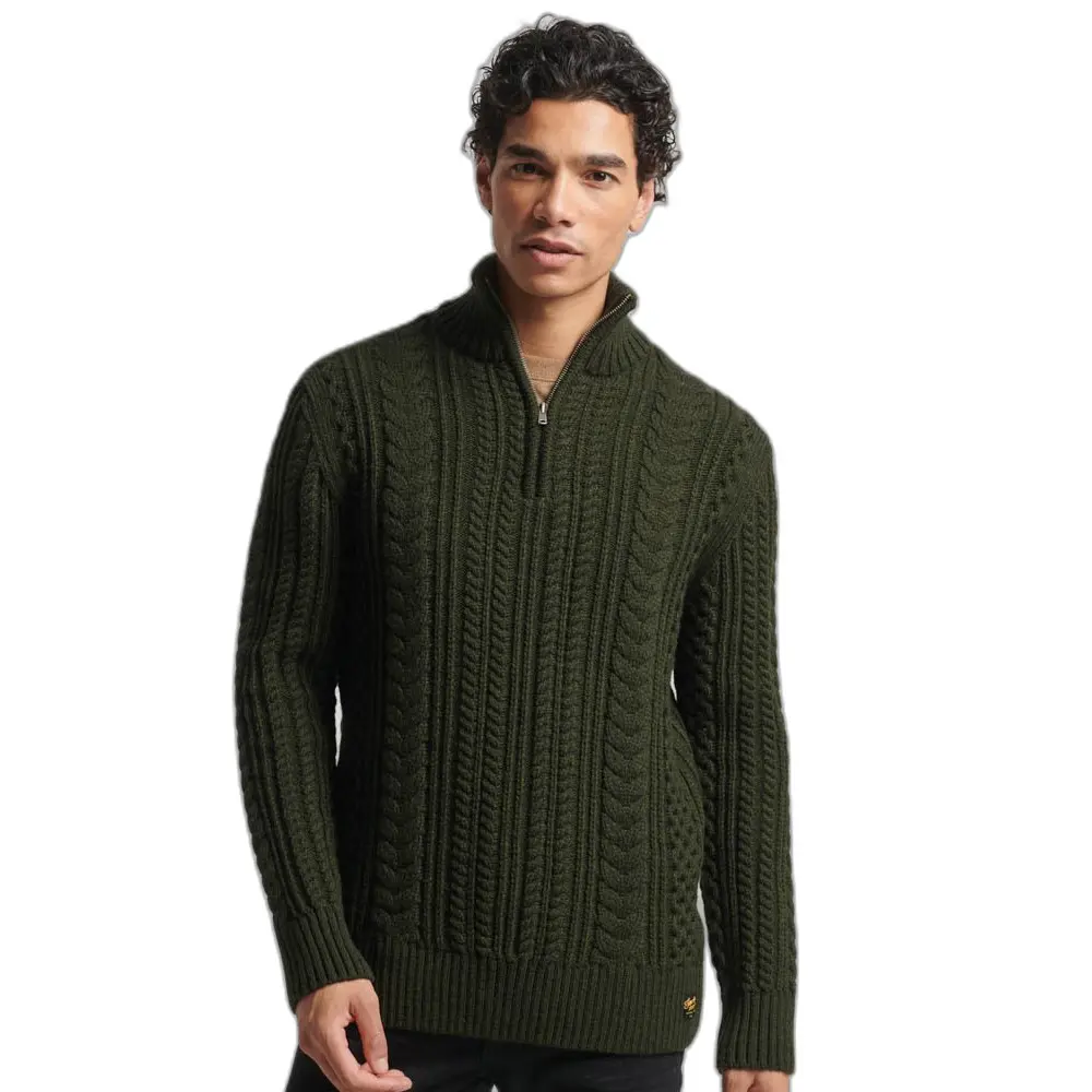 1/2 zip cable knit sweater Superdry Vintage Jacob
