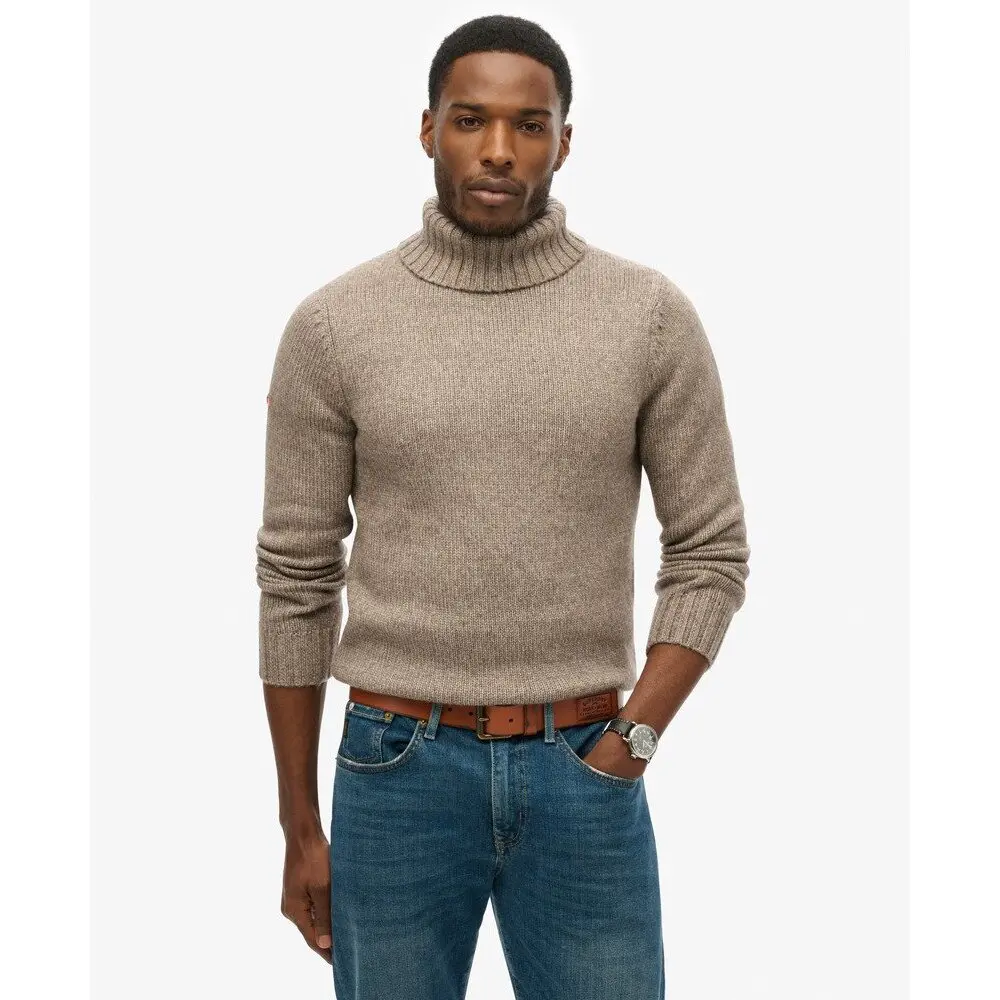 Maglione a collo alto spazzolato