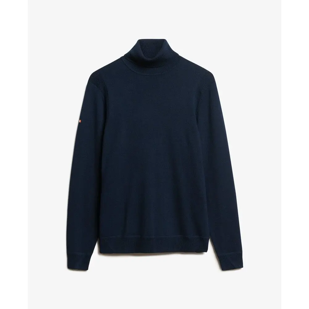 Maglione a collo alto in lana merino