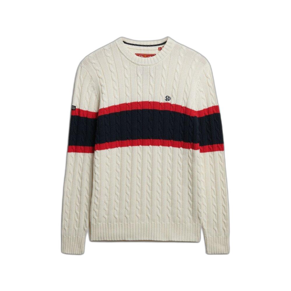 5063634013438 - Gestreifter Pullover aus gedrehtem Baumwollstrick Superdry