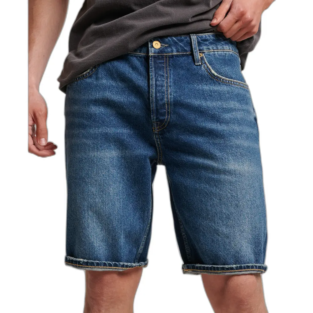 5059726634339 - Herren Gerade Geschnittene Shorts Dunkelblau - Größe 36