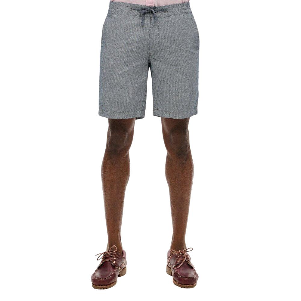 Short in lino con cordino di serraggio