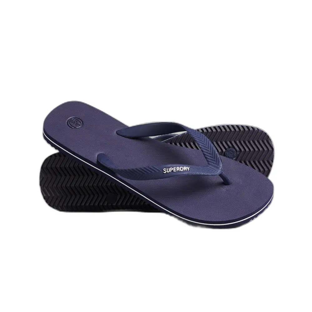 5057847638946 - Mens Vintage Classic Flip-Flops Marineblau - Größe M