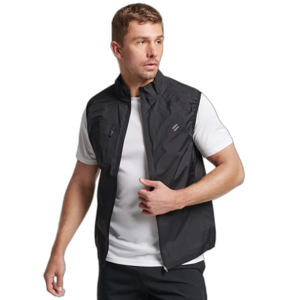 5057847527035 - Mens Sport Leichte Run Windweste Schwarz - Größe Xxl