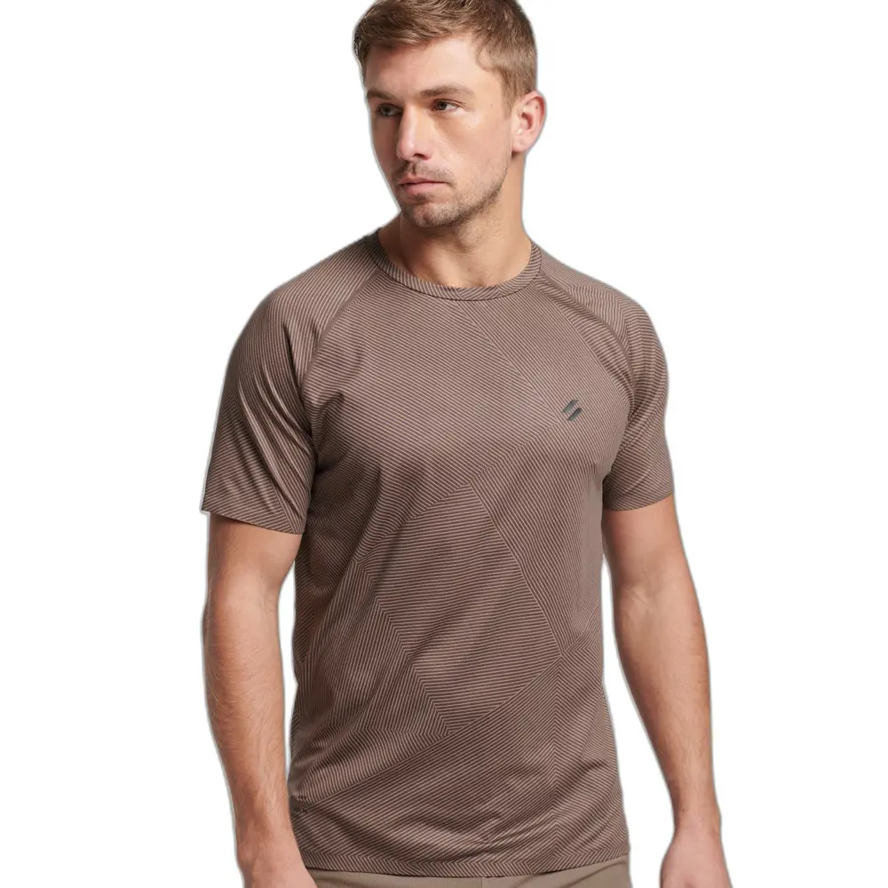 5057847531612 - Mens Sport Train Premium Kurzarm-Oberteil Braun - Größe Xxl