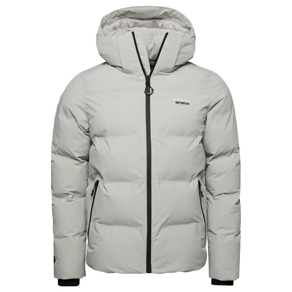 5059726835545 - Herren Kastige Steppjacke mit Kapuze Hellgrau - Größe XL