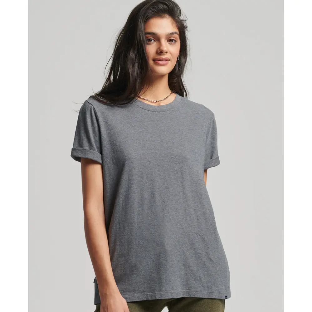 5057847423757 - Womens Vintage Logo T-Shirt aus Bio-Baumwolle Grau - Größe 34