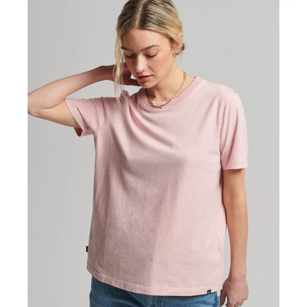 5057847284686 - Womens Vintage Logo T-Shirt aus Bio-Baumwolle Pink - Größe 38