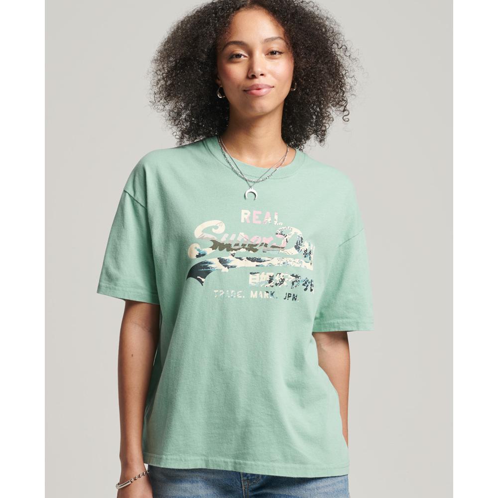 5057847641892 - Womens Vintage Logo Narrative T-Shirt Grün - Größe 38