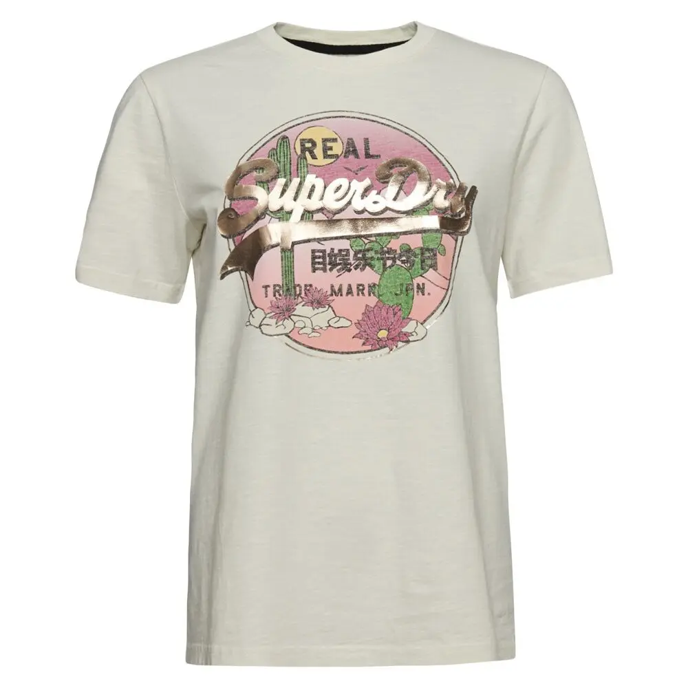 5059726492991 - Damen Vintage Logo Narrative T-Shirt Weiß - Größe 34