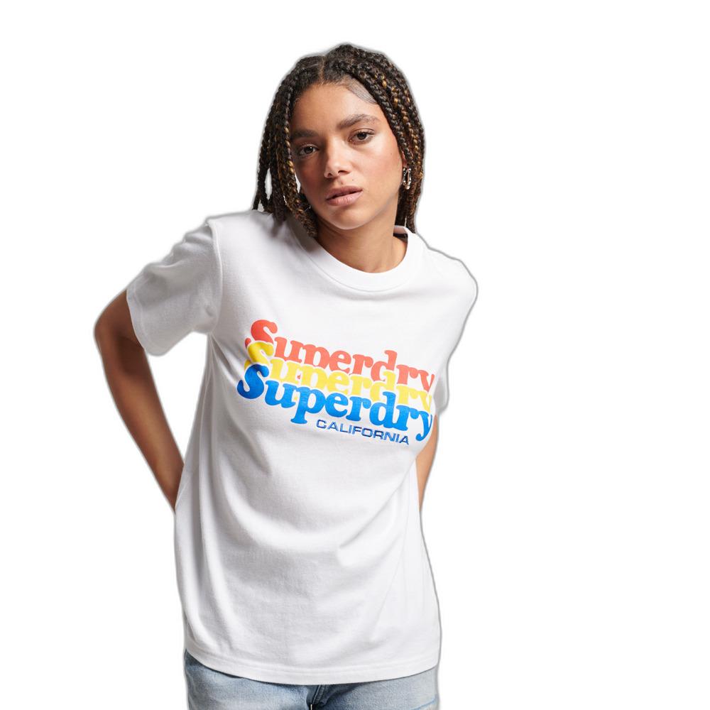 5059726494261 - Damen Vintage Infill T-Shirt mit Schriftzug Weiß - Größe 36 5059726494261 - Damen Vintage Infill T-Shirt mit Schriftzug Weiß - Größe 36